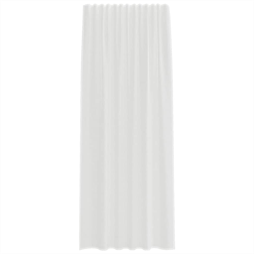 Voilegardiner med hemper 2 stk hvit 140x225 cm