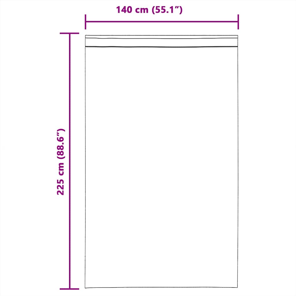 Voilegardiner med hemper 2 stk hvit 140x225 cm
