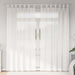 Voilegardiner med hemper 2 stk hvit 140x225 cm vidaXL