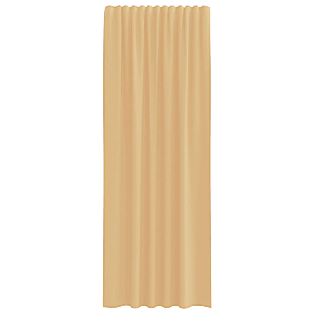 Voilegardiner med hemper 2 stk hvit 140x245 cm
