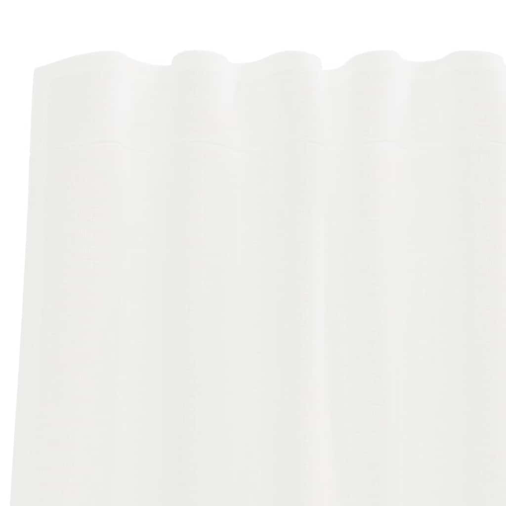 Voilegardiner med hemper 2 stk hvit 140x245 cm