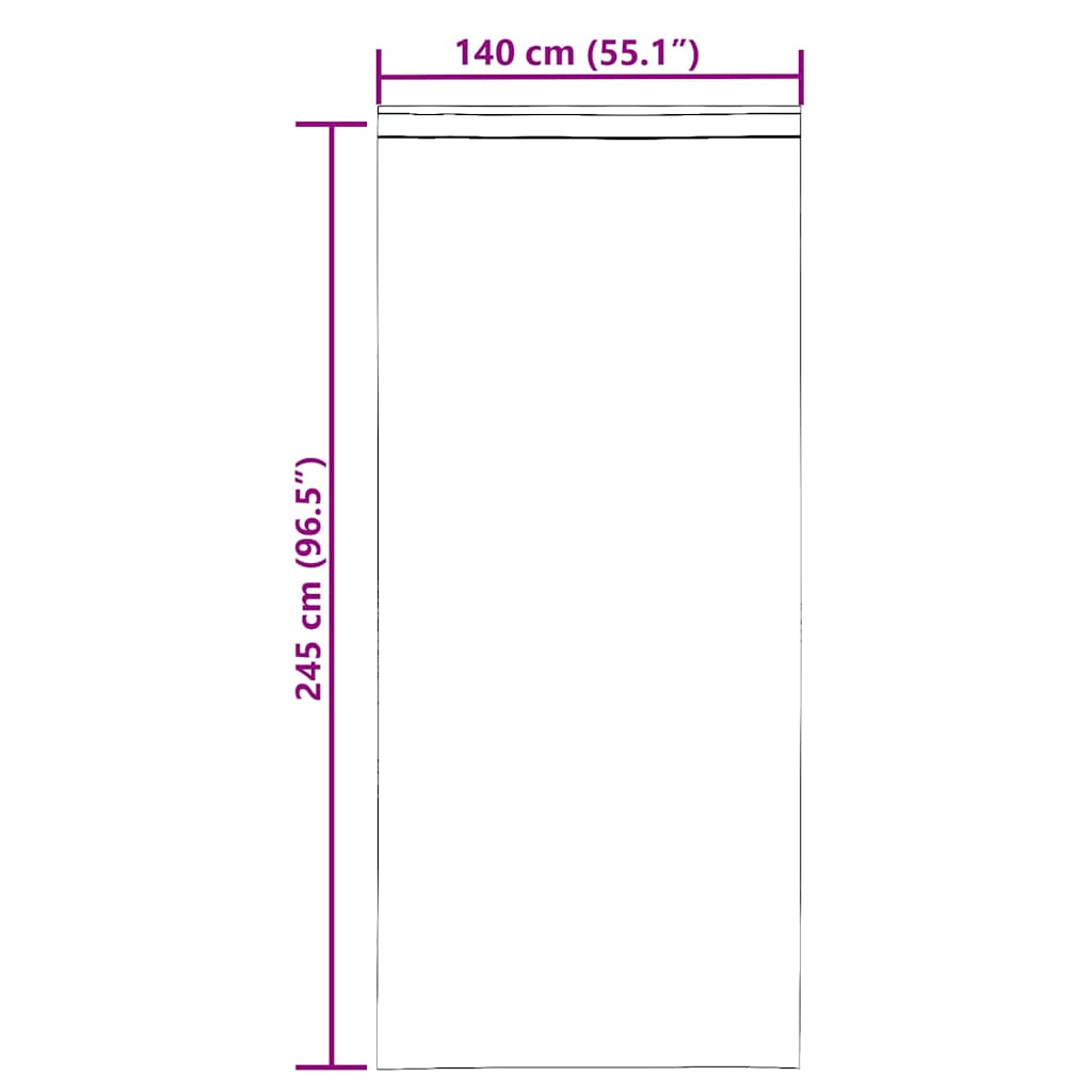 Voilegardiner med hemper 2 stk hvit 140x245 cm