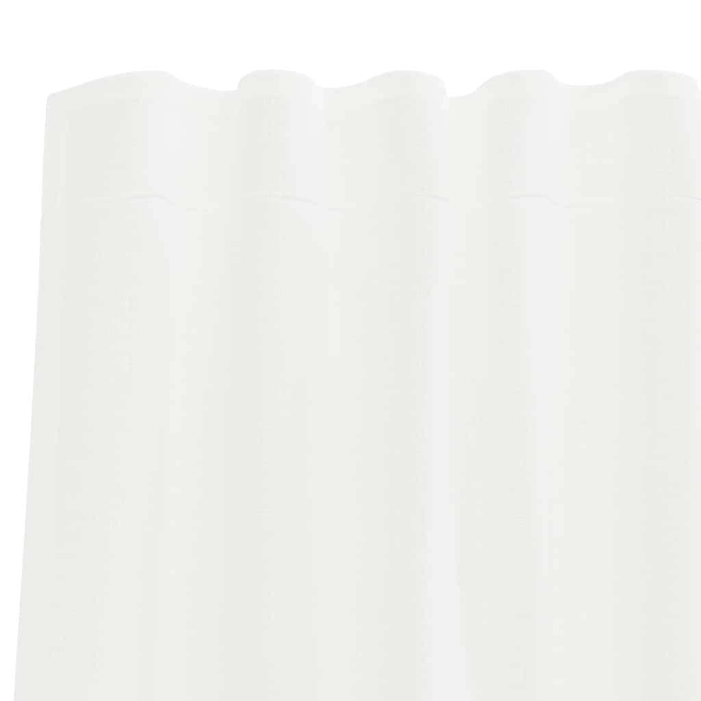 Voilegardiner med hemper 2 stk hvit 140x260 cm