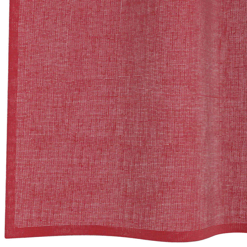Voilegardiner med hemper 2 stk vinrød 140x175 cm