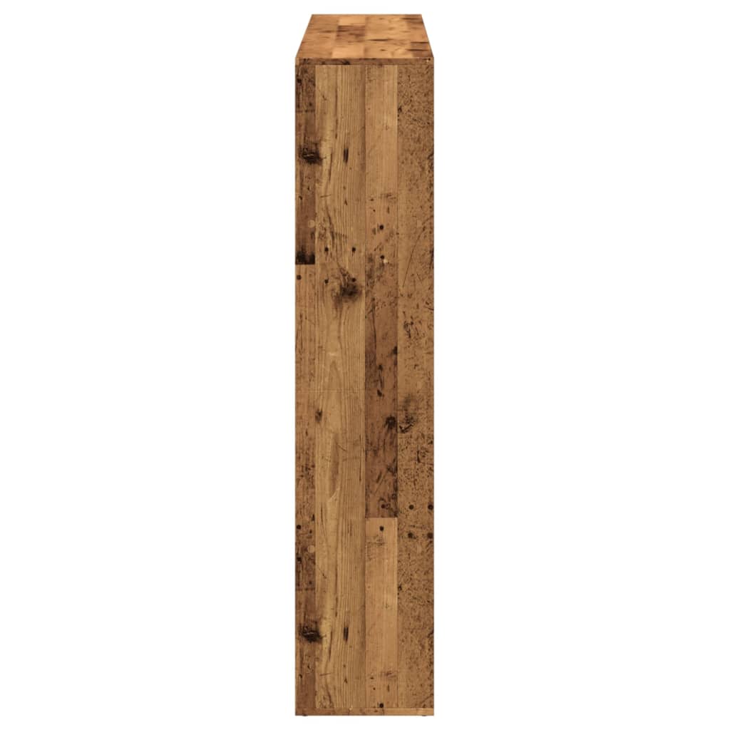 Bokhylle gammelt tre 137,5x29x137,5 cm konstruert tre