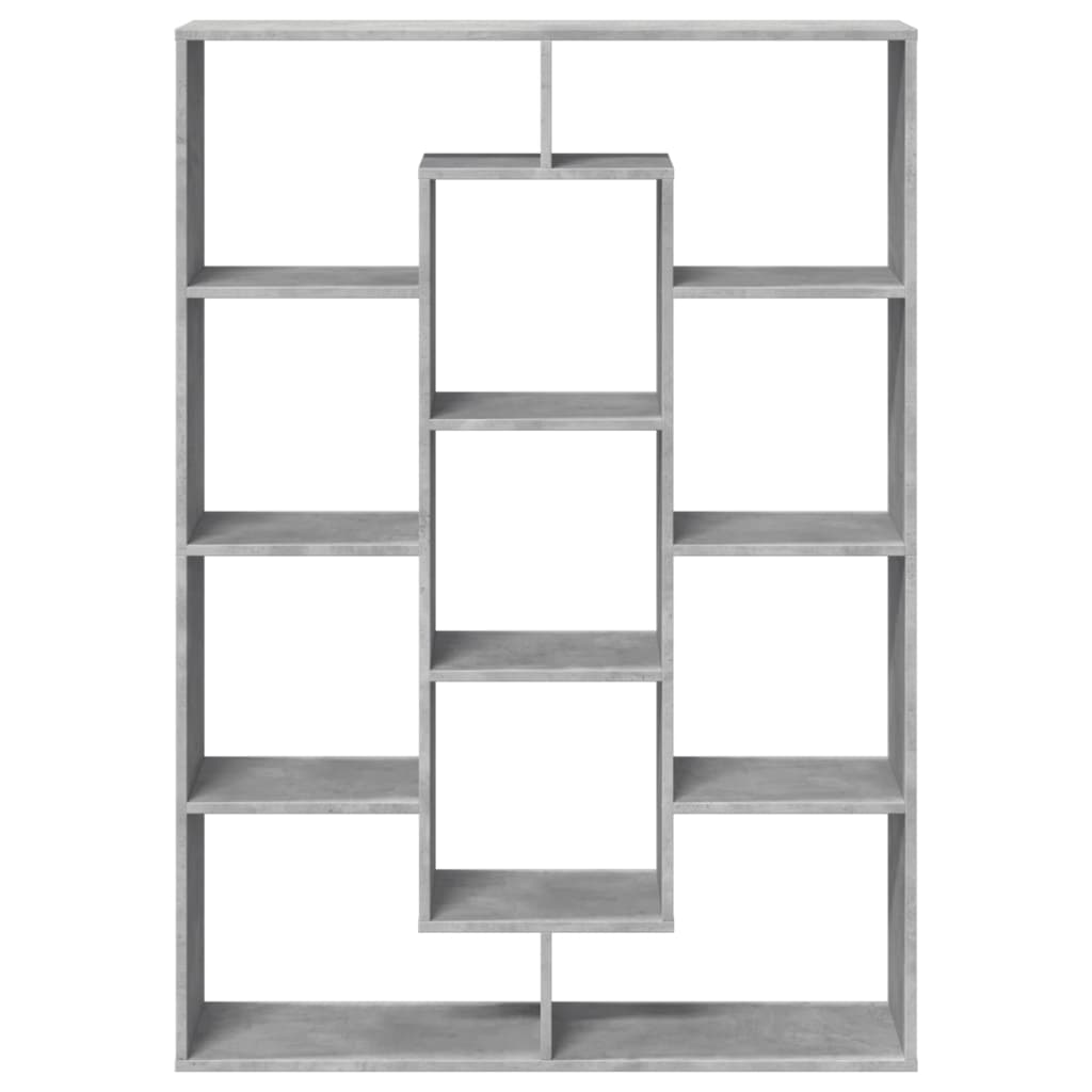 Bokhylle betonggrå 102x29x143 cm konstruert tre