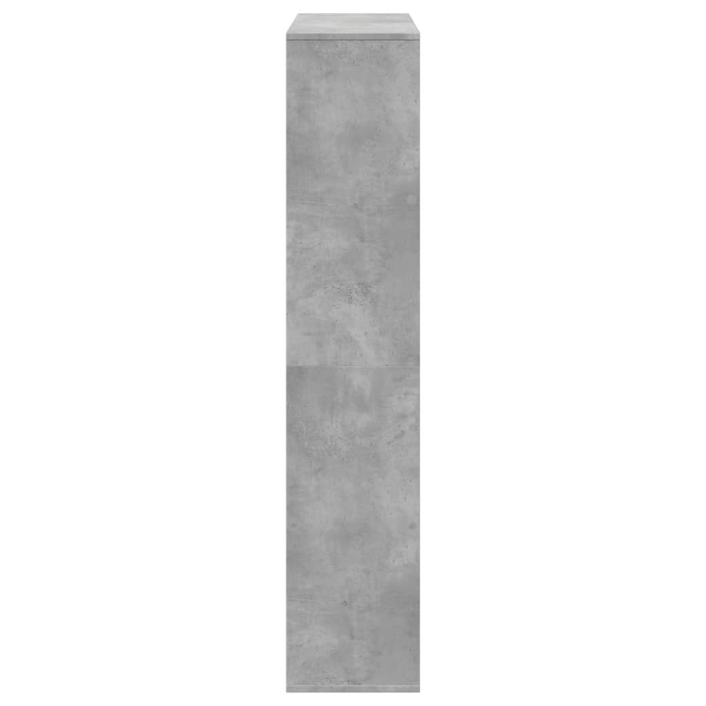 Bokhylle betonggrå 102x29x143 cm konstruert tre