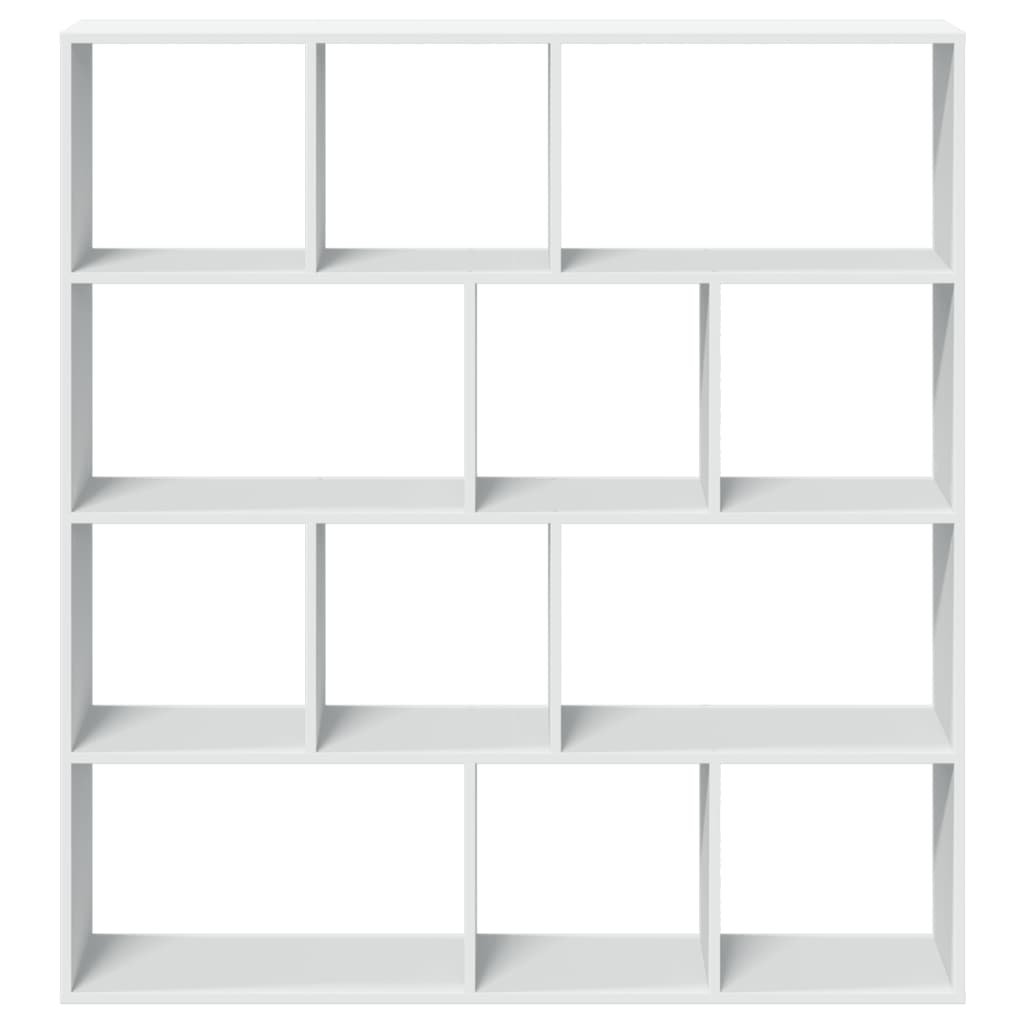 Bokhylle hvit 132x29x141,5 cm konstruert tre