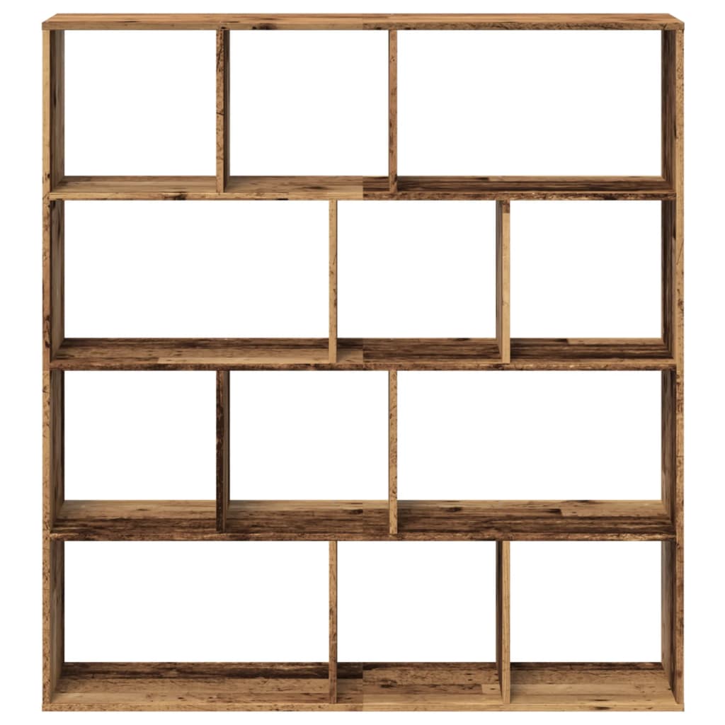 Bokhylle gammelt tre 132x29x141,5 cm konstruert tre