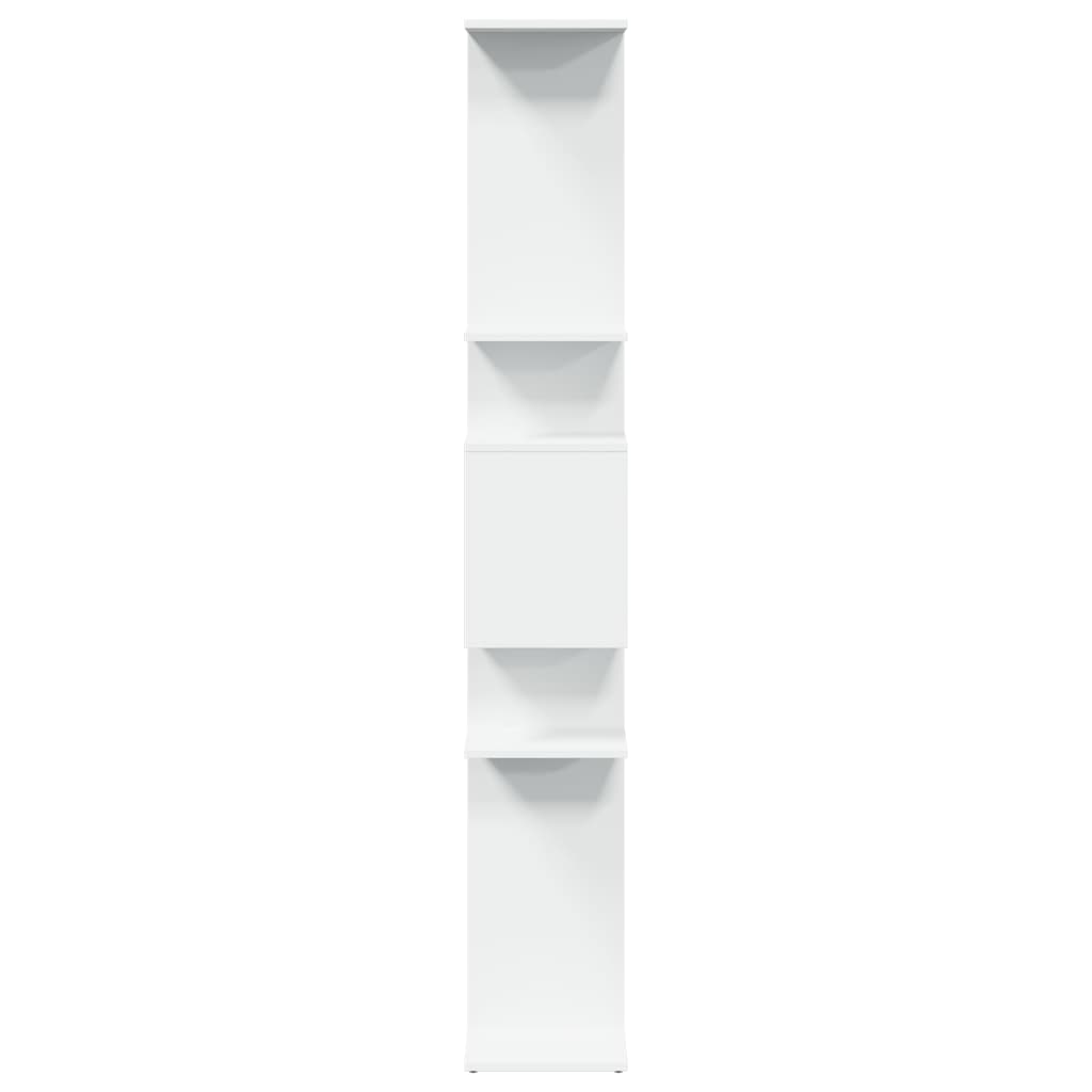 Bokhylle hvit 92x29x188 cm konstruert tre