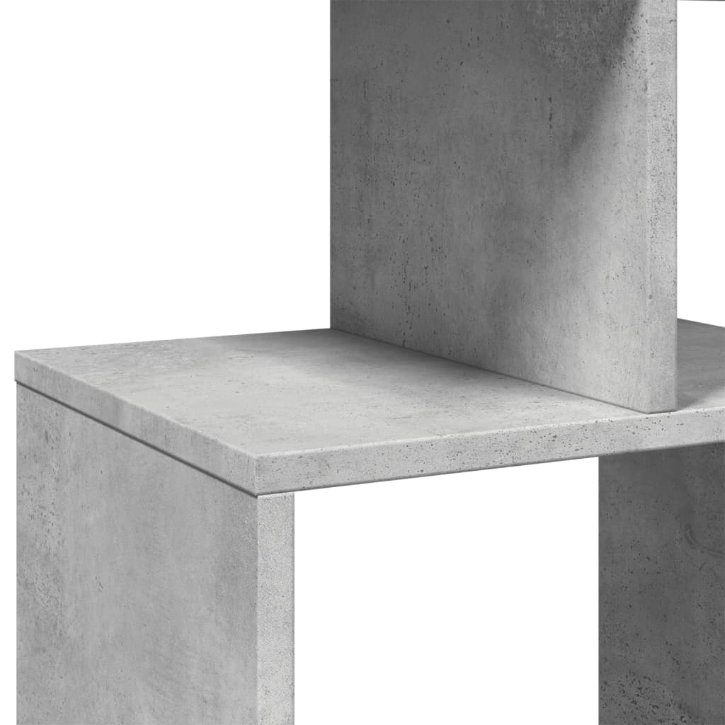 Bokhylle betonggrå 92x29x188 cm konstruert tre