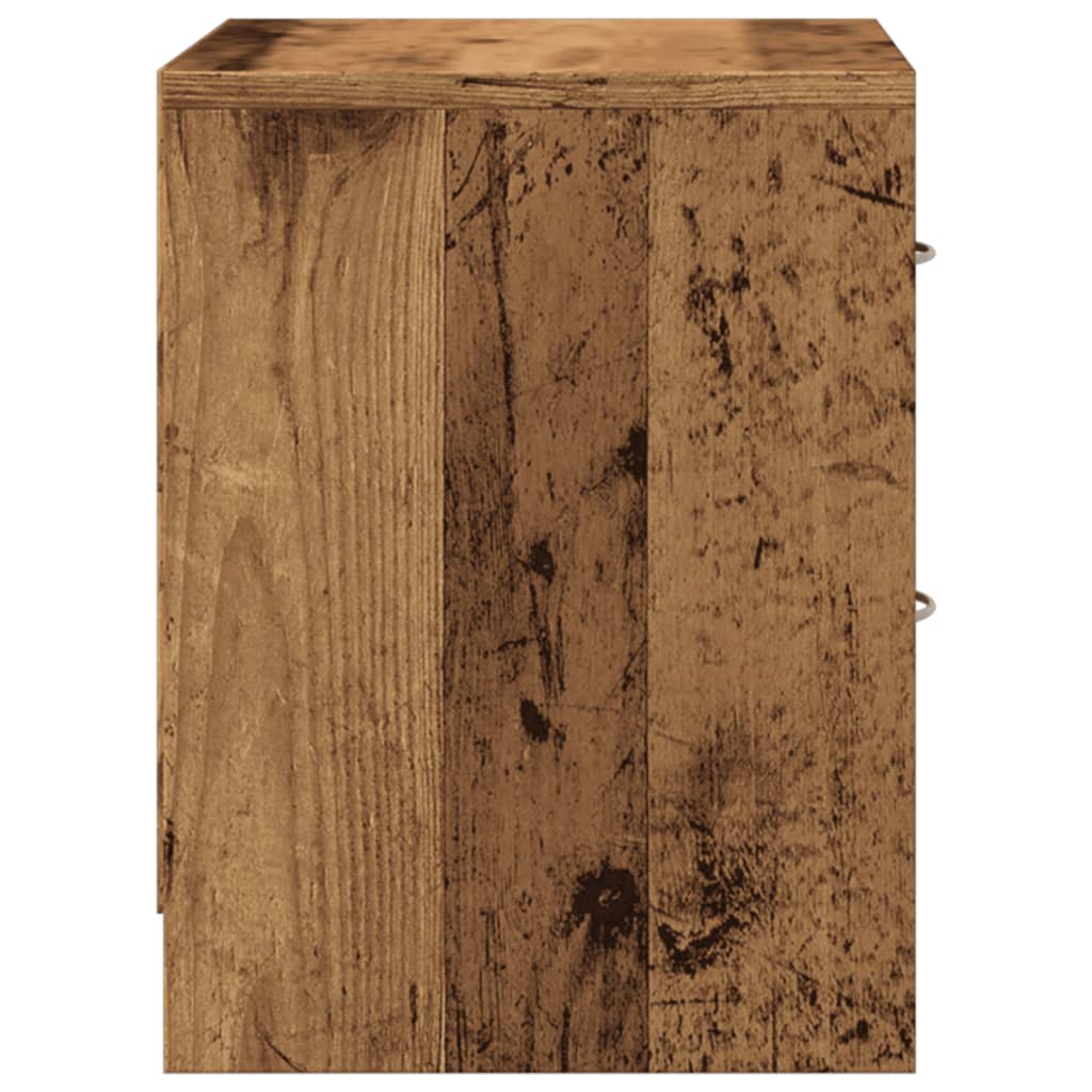 Nattbord gammelt tre 40x30x40 cm konstruert tre
