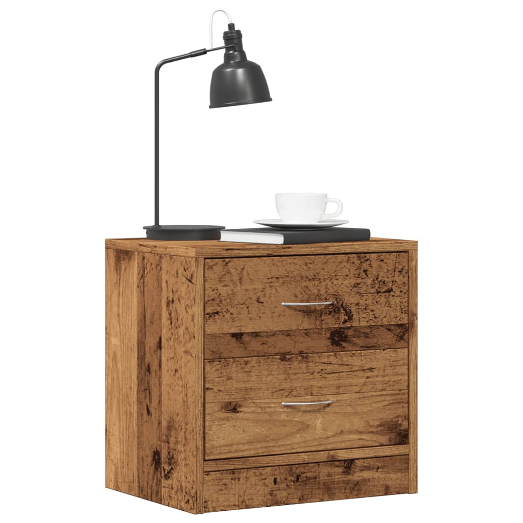 Nattbord 2 stk gammelt tre 40x30x40 cm konstruert tre