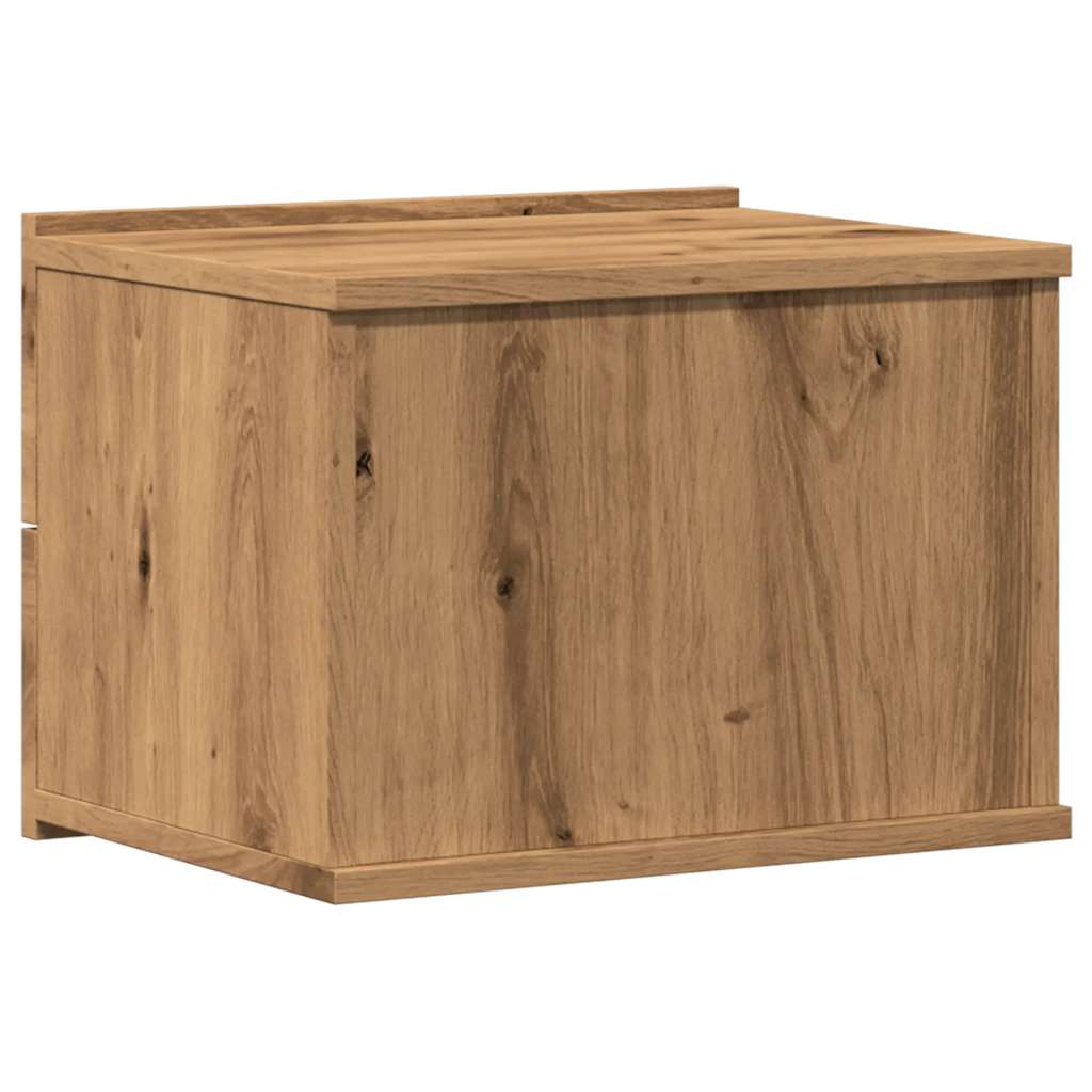 Veggmonterte nattbord 2 stk artisan eik 40x32x30 cm