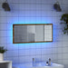 Baderomsspeil med LED gammelt tre 100x8,5x37 cm konstruert tre
