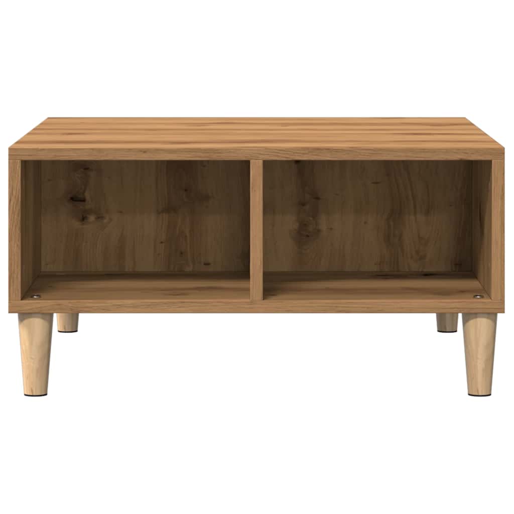 Salongbord artisan eik 60x60x30 cm konstruert tre