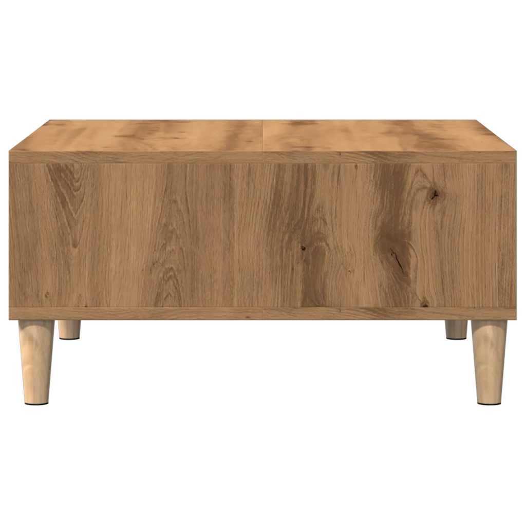 Salongbord artisan eik 60x60x30 cm konstruert tre