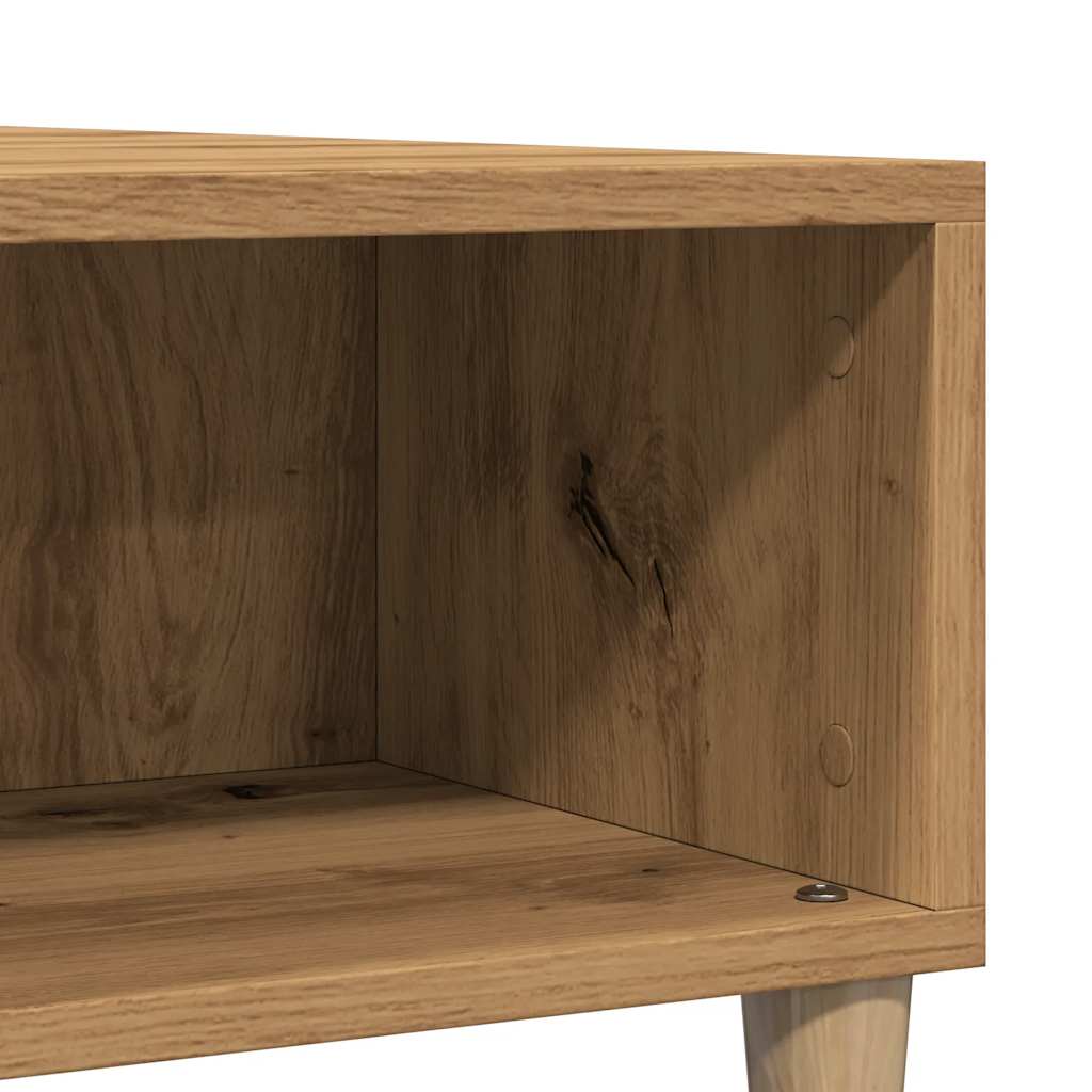 Salongbord artisan eik 60x60x30 cm konstruert tre
