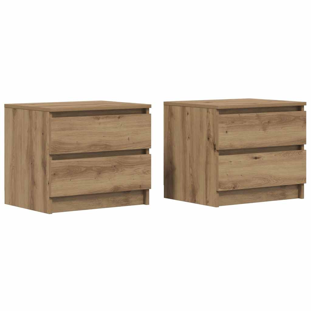 Nattbord 2 stk artisan eik 50x40x43.5 cm konstruert tre