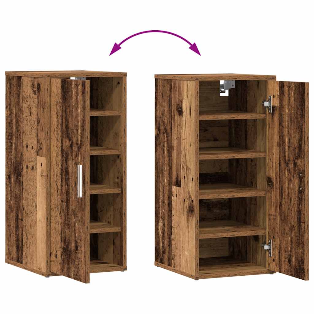 Skoskap gammelt tre 32x35x70 cm konstruert tre