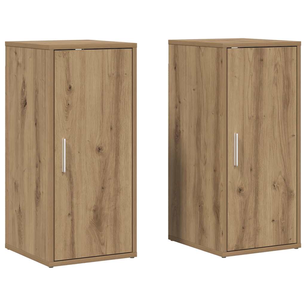 Skohyller svart 2 stk artisan eik 32x35x70 cm konstruert tre
