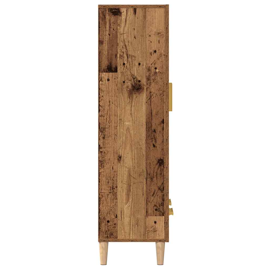 Highboard gammelt tre 70x31x115 cm konstruert tre