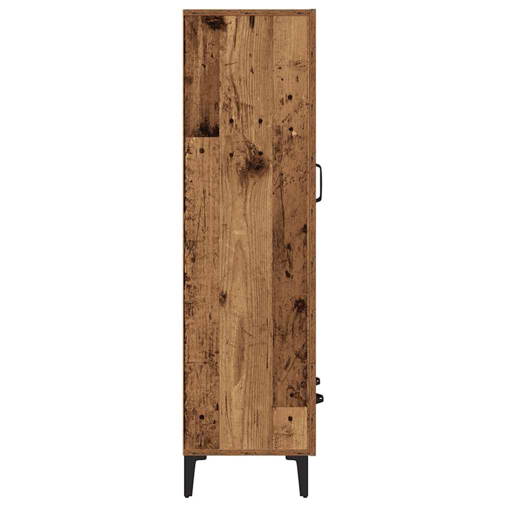Highboard gammelt tre 70x31x115 cm konstruert tre