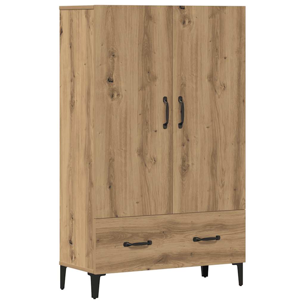 Highboard artisan eik 70x31x115 cm konstruert tre