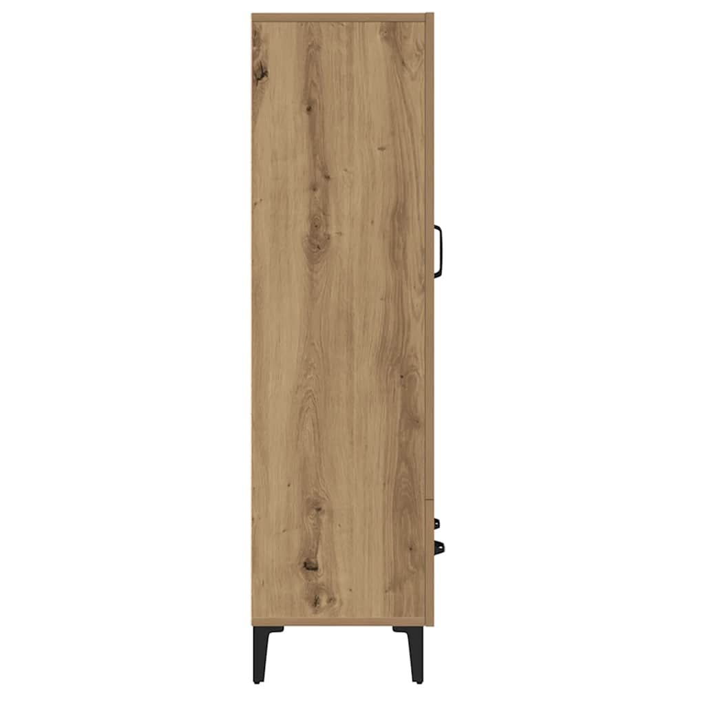 Highboard artisan eik 70x31x115 cm konstruert tre