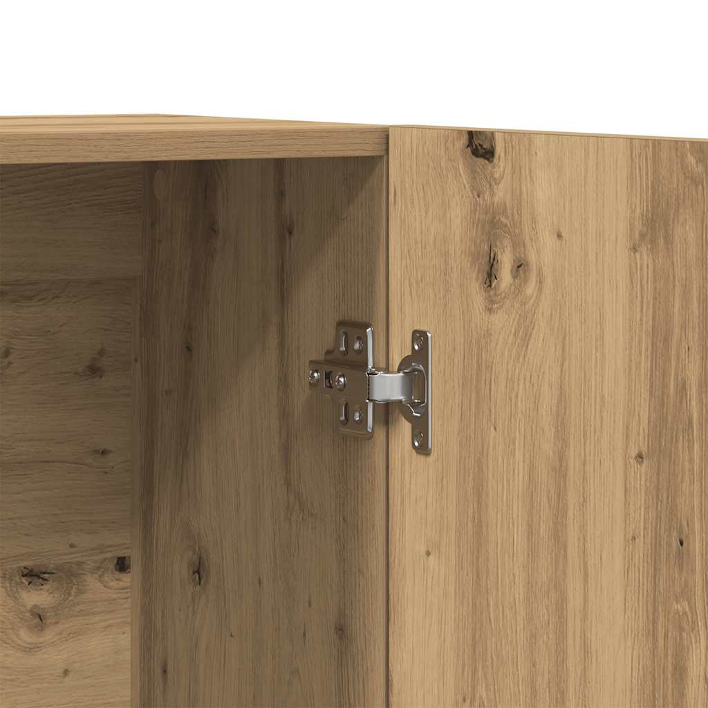 Highboard artisan eik 70x31x115 cm konstruert tre