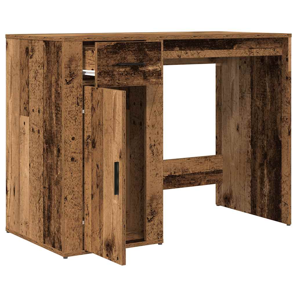Skrivebord gammelt tre 100x49x75 cm konstruert tre