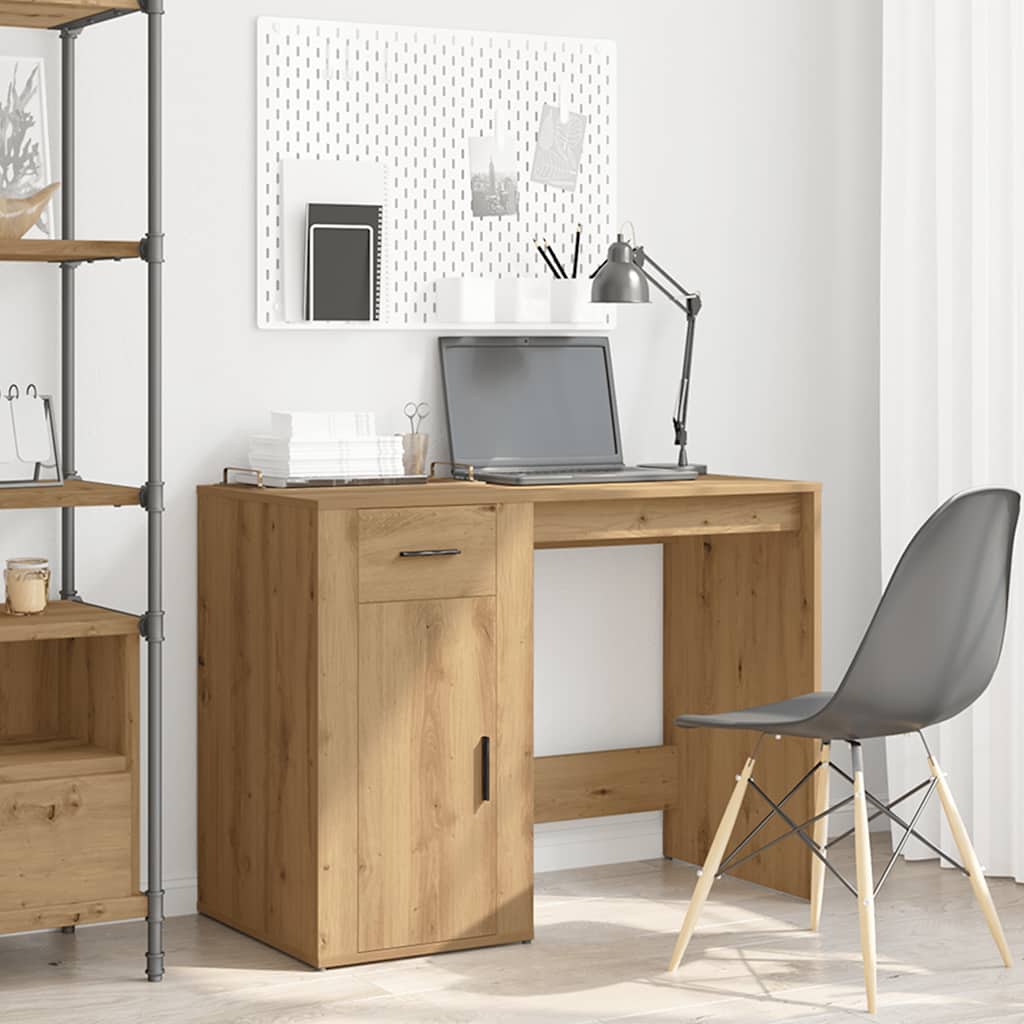 Skrivebord artisan eik 100x49x75 cm konstruert tre
