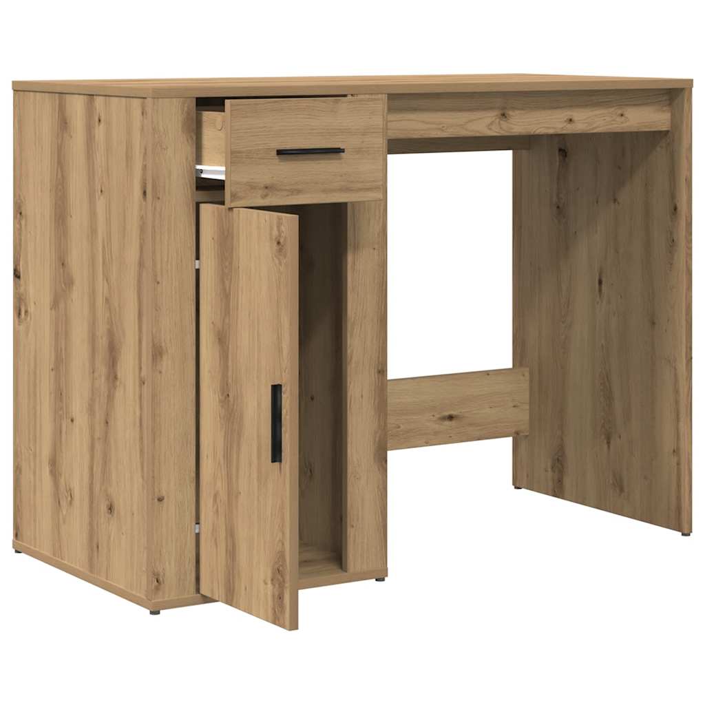 Skrivebord artisan eik 100x49x75 cm konstruert tre