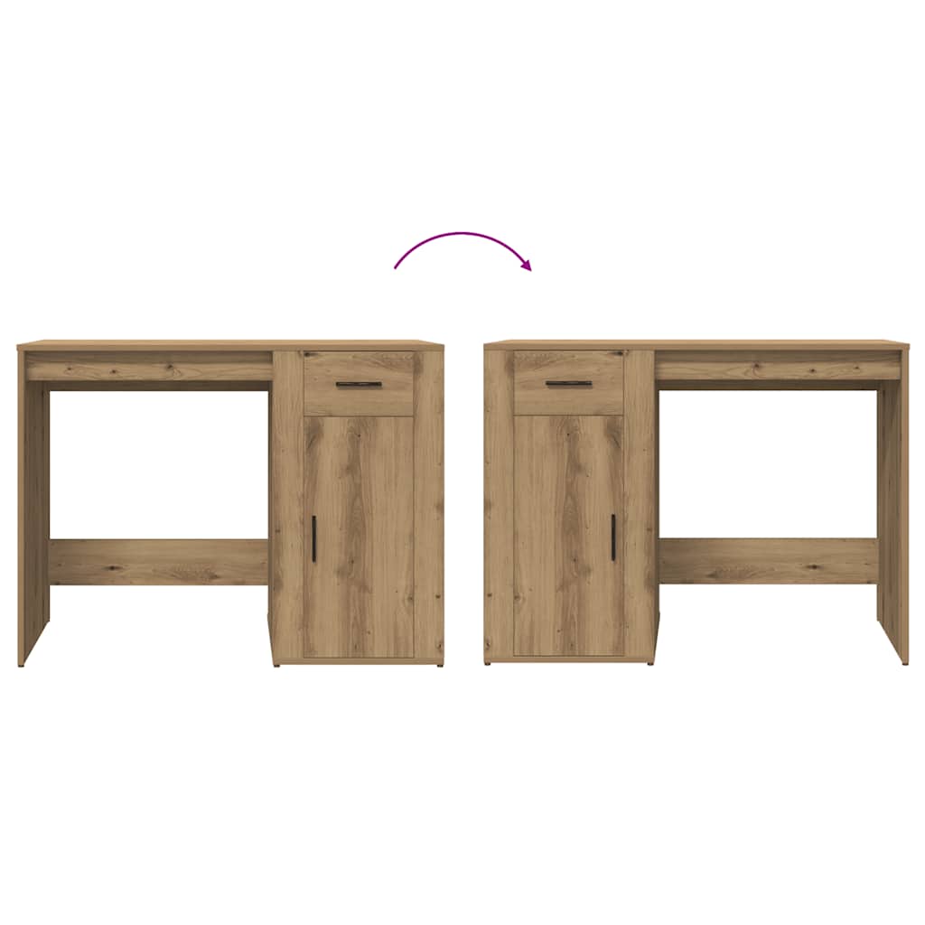 Skrivebord artisan eik 100x49x75 cm konstruert tre