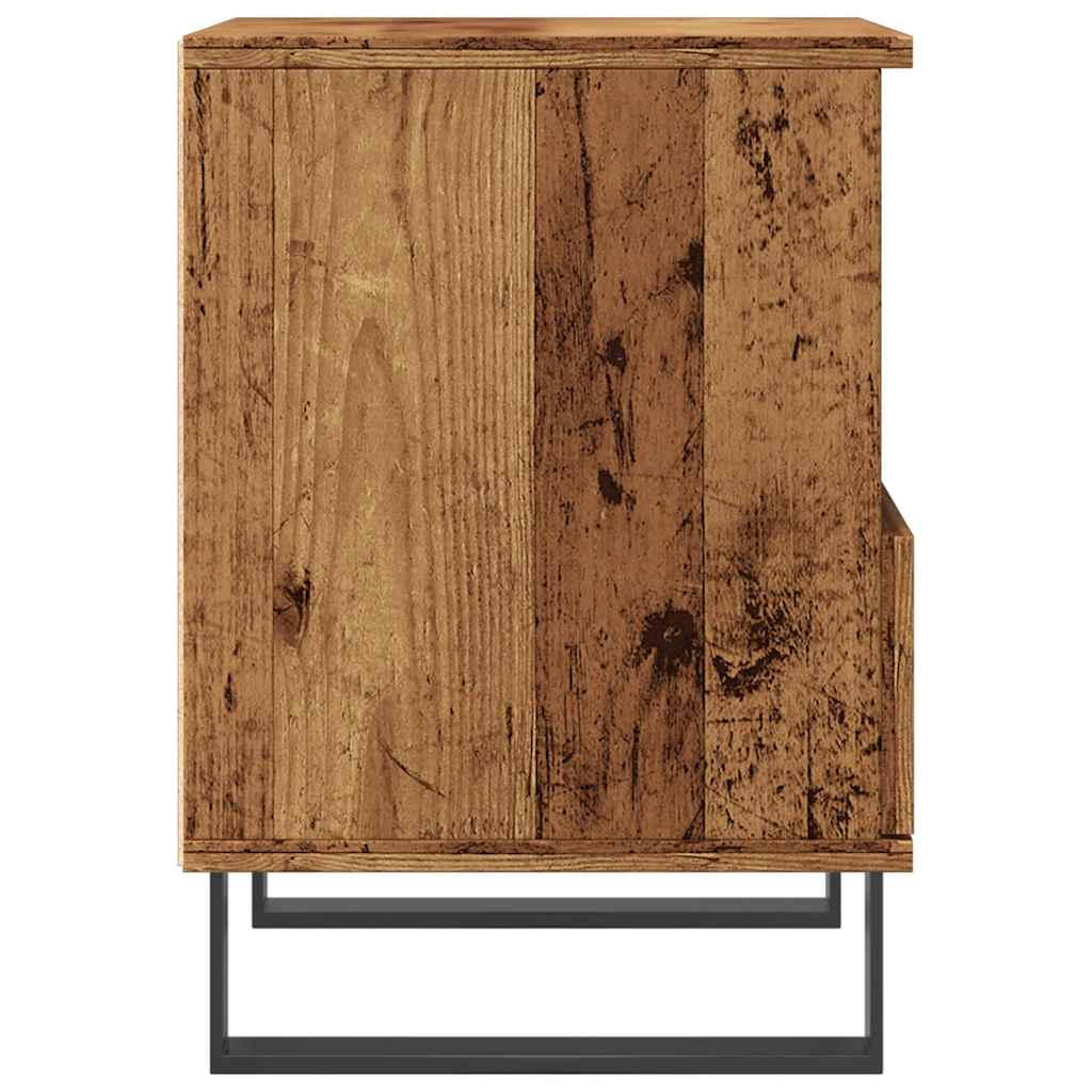 Nattbord 2 stk gammelt tre 40x35x50 cm konstruert tre