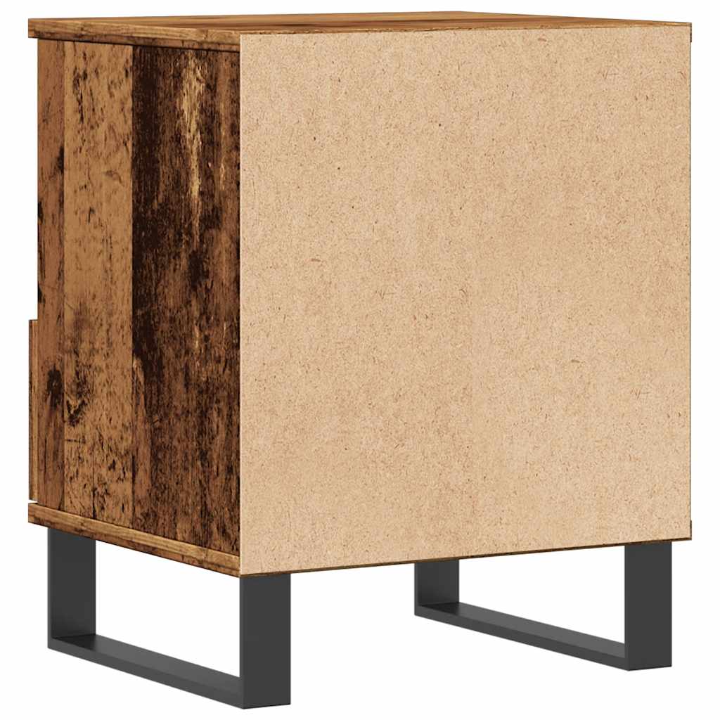 Nattbord 2 stk gammelt tre 40x35x50 cm konstruert tre