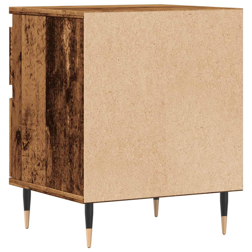 Nattbord 2 stk gammelt tre 40x35x50 cm konstruert tre