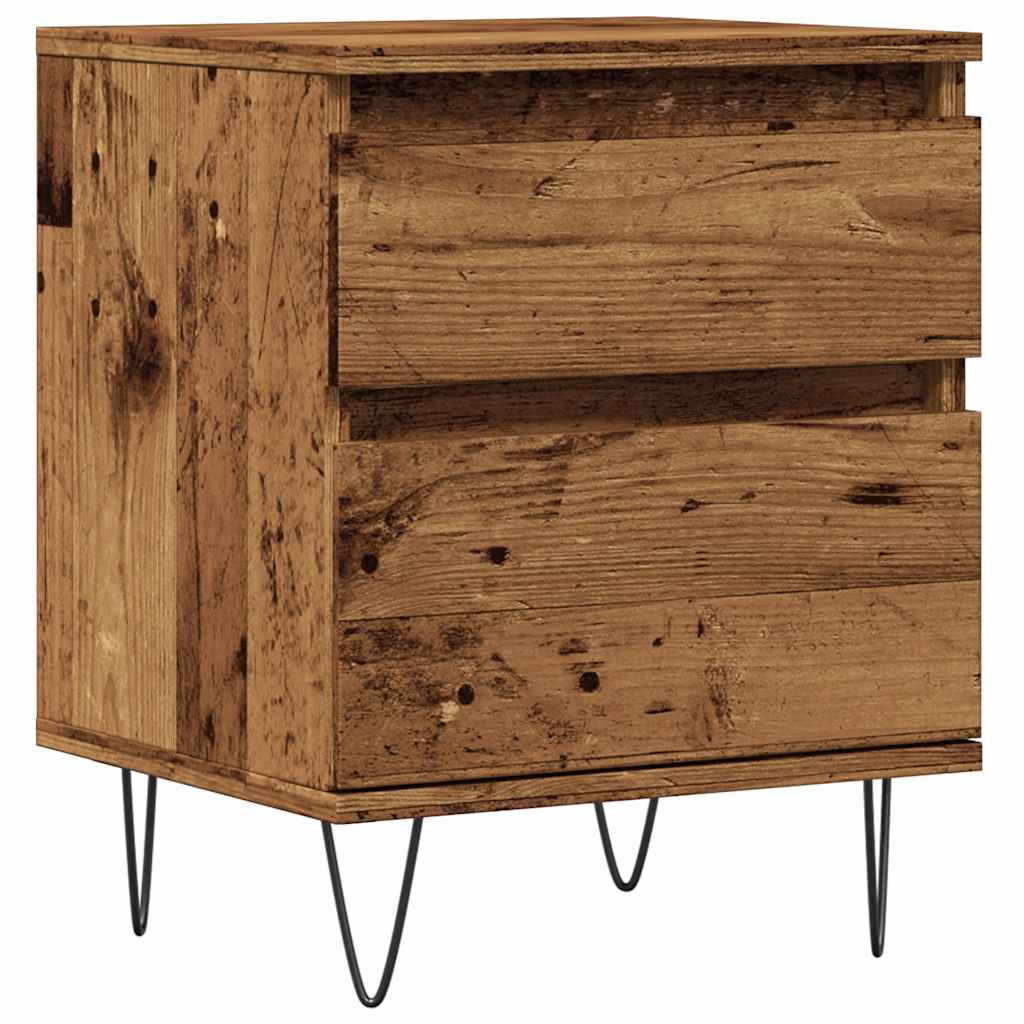 Nattbord gammelt tre 40x35x50 cm konstruert tre