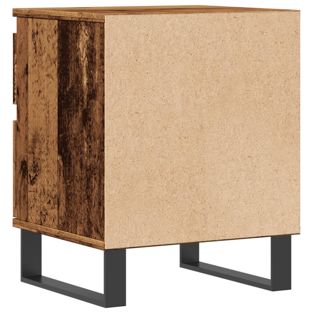 Nattbord 2 stk gammelt tre 40x35x50 cm konstruert tre