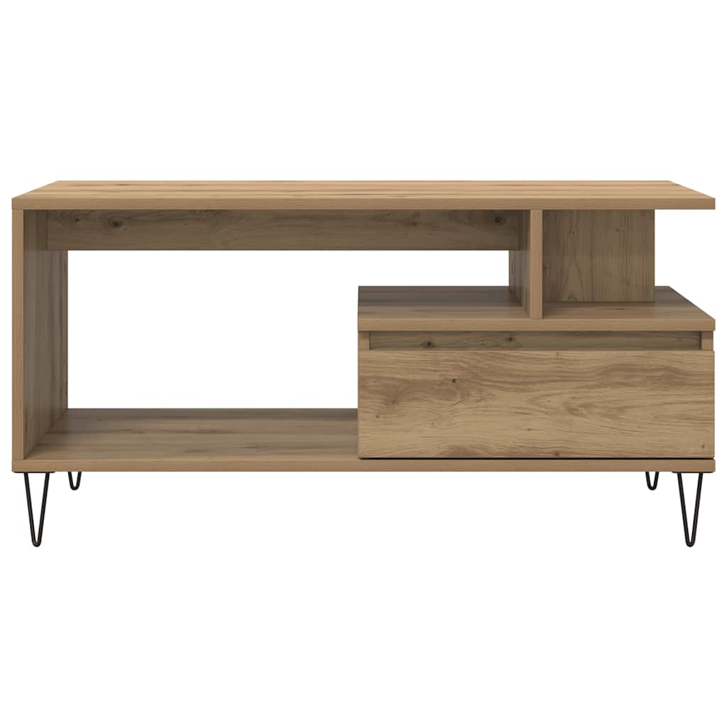 Salongbord artisan eik 90x49x45 cm konstruert tre