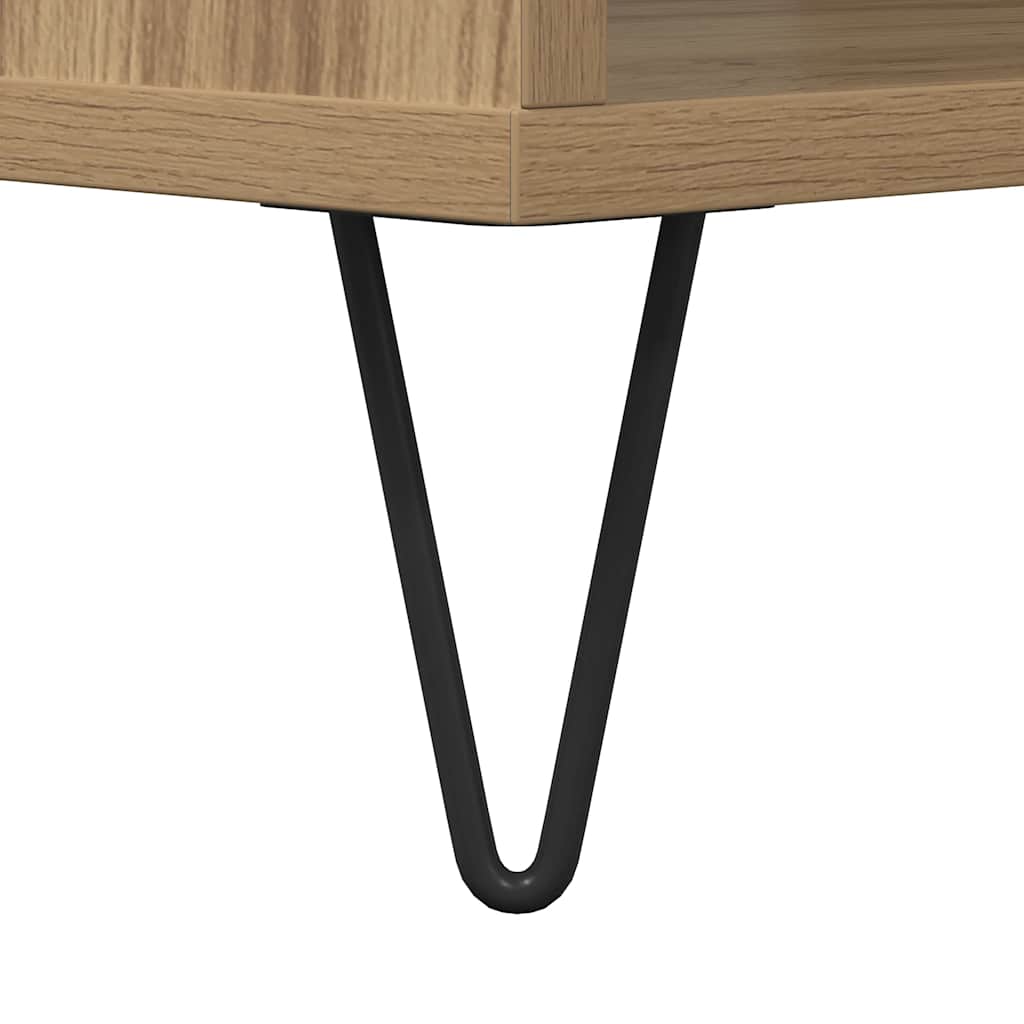 Salongbord artisan eik 90x49x45 cm konstruert tre