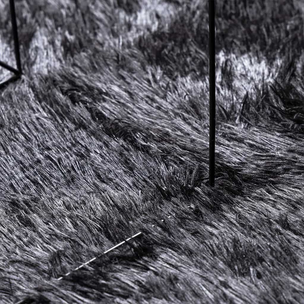 Flossteppe med lang luv NAVARRA mørkegrå 60x100 cm polyester