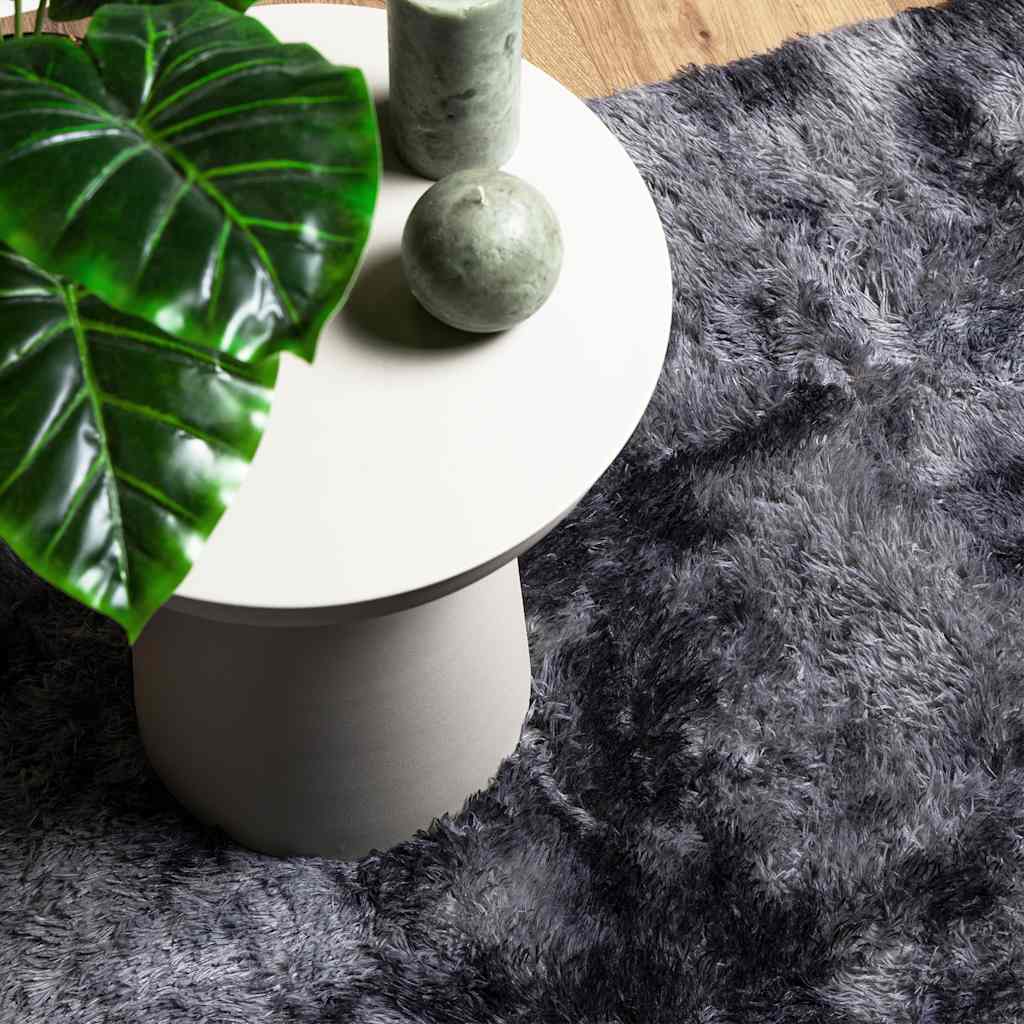 Flossteppe med lang luv NAVARRA mørkegrå 60x100 cm polyester