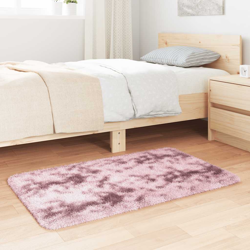 Flossteppe med lang luv NAVARRA støvet rosa 60x100 cm polyester vidaXL