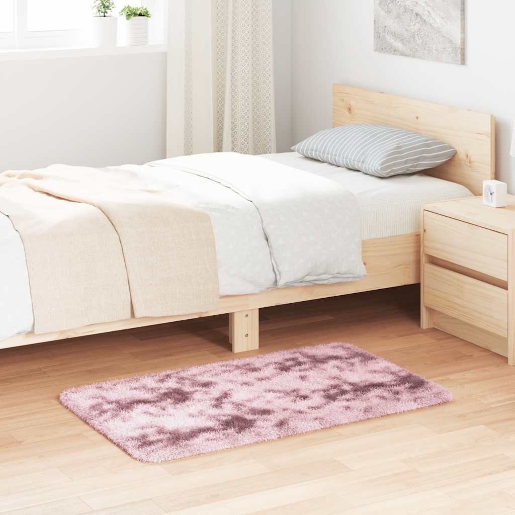 Flossteppe med lang luv NAVARRA støvet rosa 60x100 cm polyester vidaXL