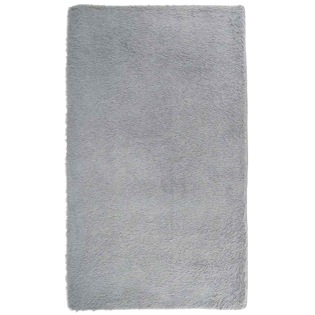 Flossteppe med lang luv NAVARRA lysegrå 60x100 cm polyester vidaXL