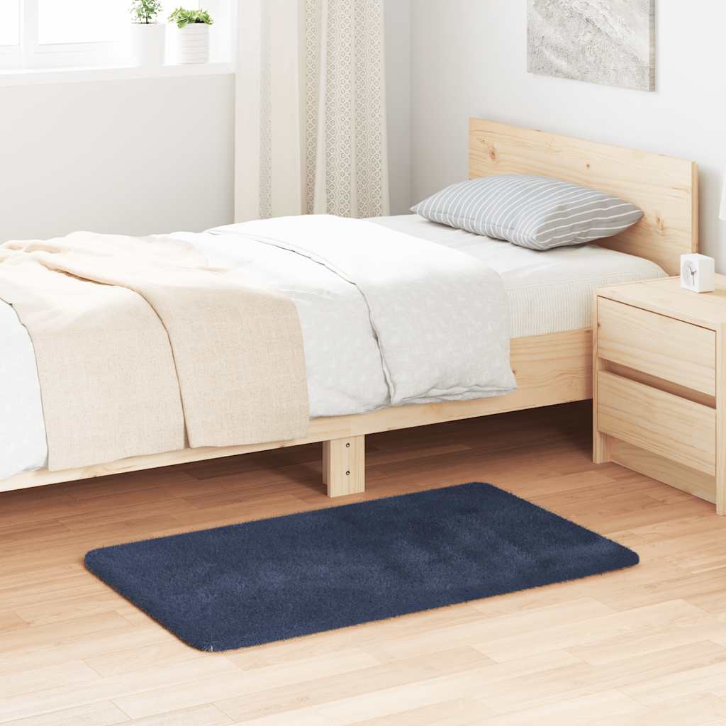 Flossteppe med lang luv NAVARRA marine 60x100 cm polyester vidaXL