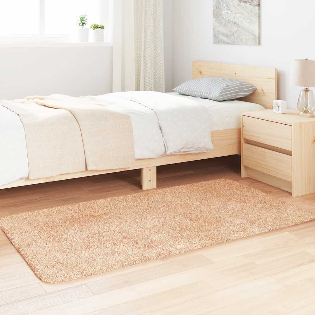 Flossteppe med lang luv NAVARRA beige 80x150 cm polyester vidaXL
