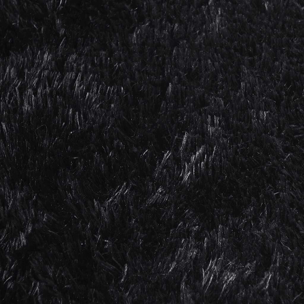 Flossteppe med lang luv NAVARRA svart 80x150 cm polyester vidaXL