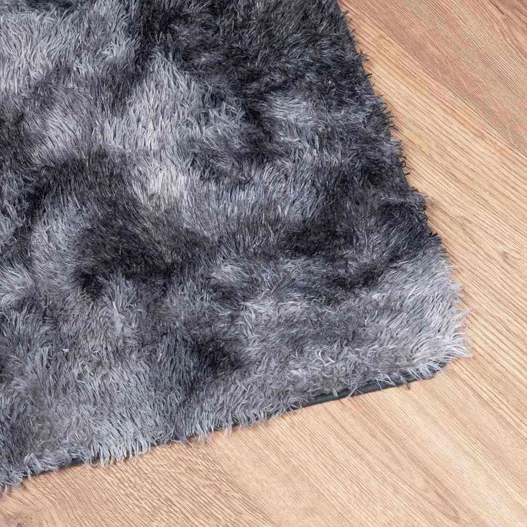Flossteppe med lang luv NAVARRA mørkegrå 80x150 cm polyester